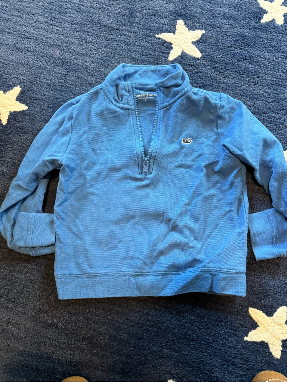 Vineyard Vines Ocean Blue Quarter Zip Pullover size 5